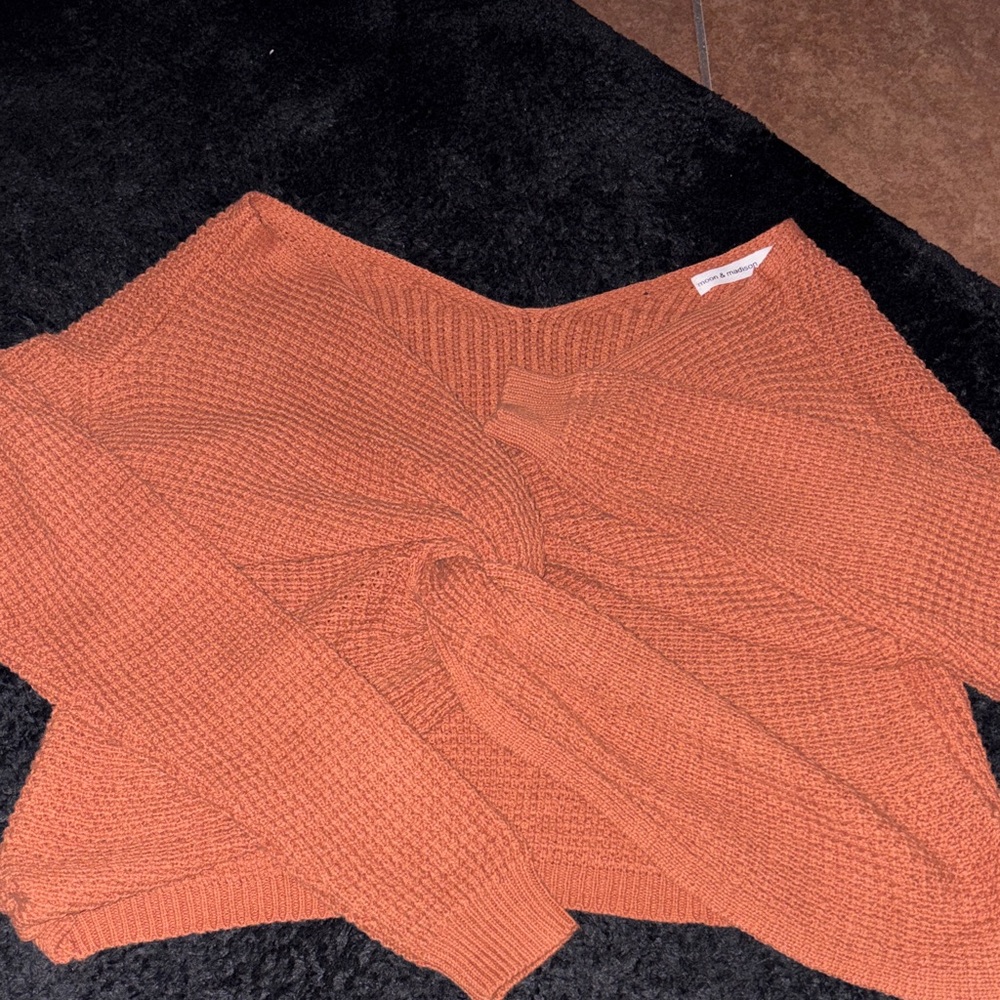 Rust Orange Knit Sweater